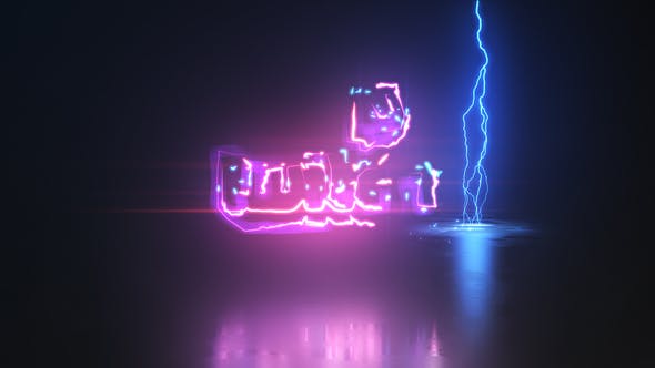 黑暗雷霆闪电LOGO标志片头展示 Electric Energy Logo Intro-小新卖蜡笔